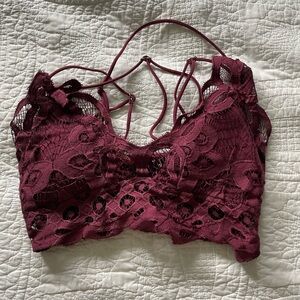 Free people Adella bralette burgundy